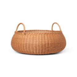Grand Panier de rangement tressé bas Ferm Living