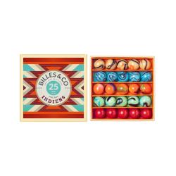 Petit Coffret de 25 Billes - Indiens - Billes and Co