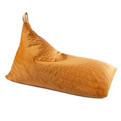 Pouf Essaouira éco-velours - Moutarde - Nobodinoz