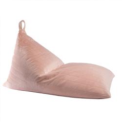 Pouf Essaouira éco-velours - Rose poudré - Nobodinoz