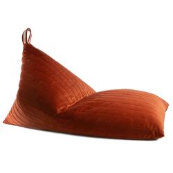 Pouf Essaouira éco-velours - Rouille - Nobodinoz