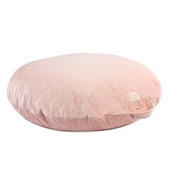 Pouf Sahara éco-velours - Rose poudré - Nobodinoz
