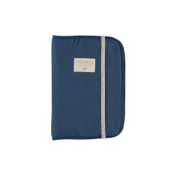 Protège carnet de santé Poema Nid d'abeille - Bleu marine - Nobodinoz