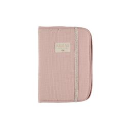 Protège carnet de santé Poema Nid d'abeille - Vieux Rose - Nobodinoz