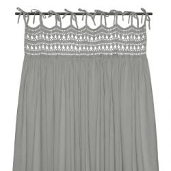 Rideau Tara Crochet et coton bio - Gris argent Numéro 74