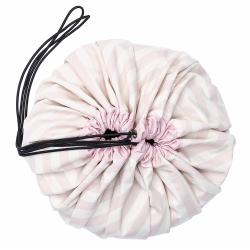 Sac - Tapis de jeux Rayures - Rose poudré - Play et Go