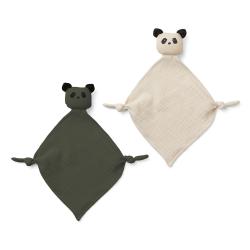 Set de 2 Mini Doudous Panda Yoko - kaki - Liewood