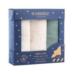 Pack 3 langes Baby Love - Eden Green - Nobodinoz