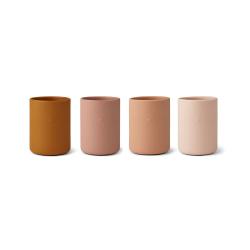 Set de 4 Gobelets Chat Ethan - Rose mix - Liewood