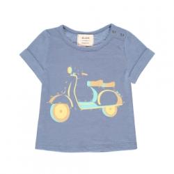 T-shirt Imprimé Vespa - Bleu gris Blune Paris