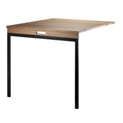 Table murale pliante - Noyer / Noir - String Furniture