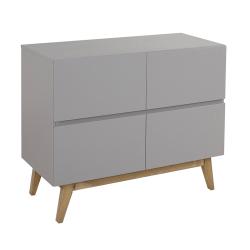 Commode à langer 4 tiroirs Trendy - Griffin grey - Quax